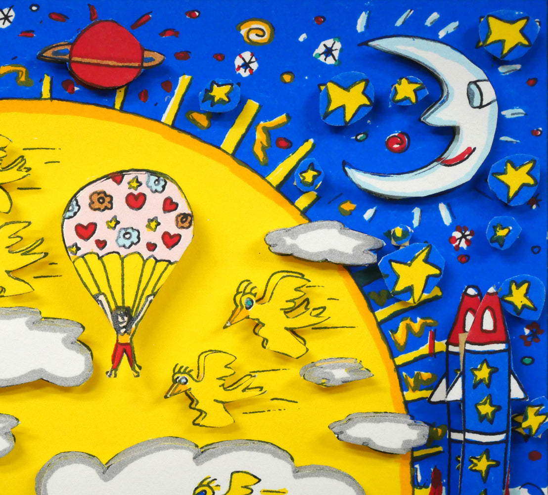 ジェームス　リジィ（RIZZI）「HERE　COMES　THE　SUN」3Dシルクスクリーン版画　拡大画像2