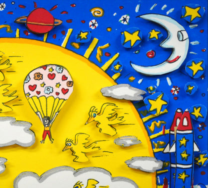 ジェームス　リジィ（RIZZI）「HERE　COMES　THE　SUN」3Dシルクスクリーン版画　拡大画像2