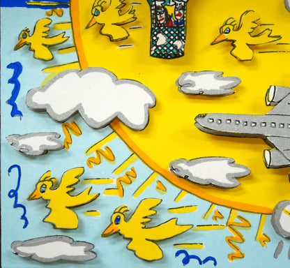 ジェームス　リジィ（RIZZI）「HERE　COMES　THE　SUN」3Dシルクスクリーン版画　拡大画像3