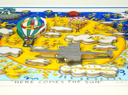 ジェームス　リジィ（RIZZI）「HERE　COMES　THE　SUN」3Dシルクスクリーン版画　拡大画像5