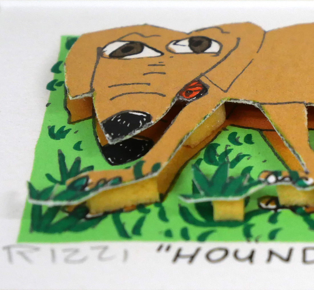 ジェームス・リジィ（JAMES　RIZZI）「HOUND　DOG」3Dシルクスクリーン版画　拡大画像4