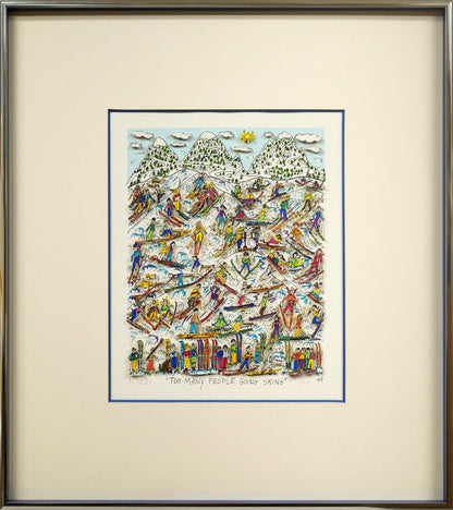 リジィ「TOO　MANY　PEOPLE　GOING　SKING」3D版画