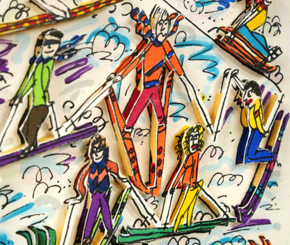 リジィ「TOO　MANY　PEOPLE　GOING　SKING」3D版画　拡大画像8