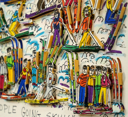 リジィ「TOO　MANY　PEOPLE　GOING　SKING」3D版画　拡大画像9
