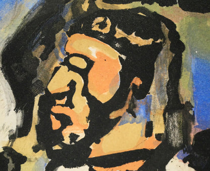 ジョルジュ　ルオー（Georges　ROUAULT）「農夫たち:『受難』より」アクアチント　拡大画像2
