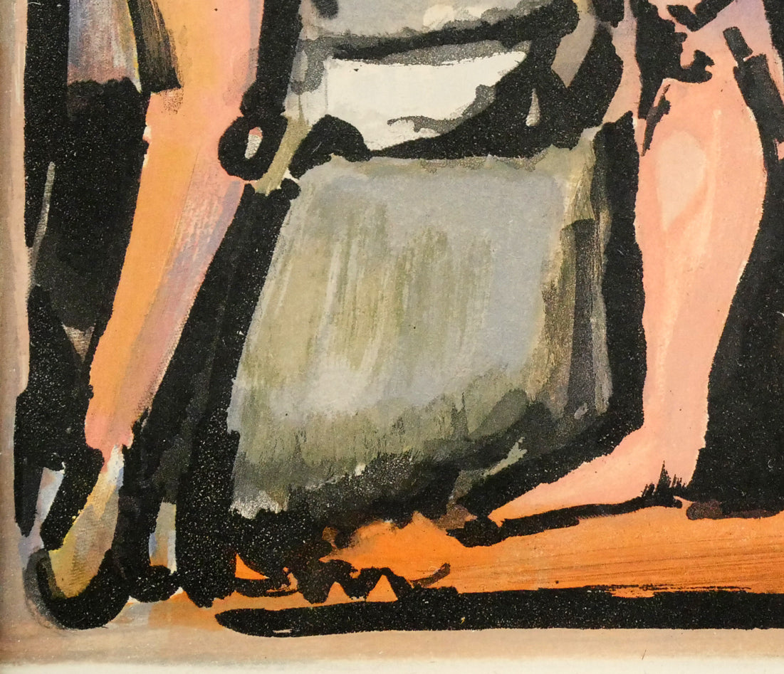 ジョルジュ　ルオー（Georges　ROUAULT）「農夫たち:『受難』より」アクアチント　拡大画像7