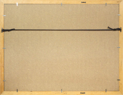 露山（畠中清喜）「馬」木炭画・水墨・10号大　額縁裏側画像