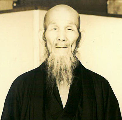 露山（畠中清喜）「二頭の馬」木炭画・水墨・20号大　本人写真画像