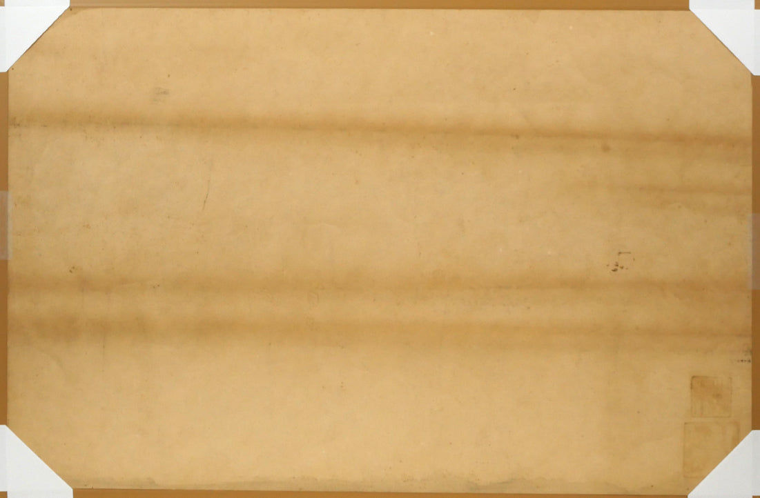 露山（畠中清喜）「馬二頭」木炭画・水墨・10号大　作品裏側画像
