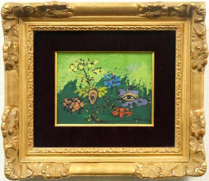 ルシアン　クートー(Lucien　COUTAUD)「野の花」油絵・仏F0号