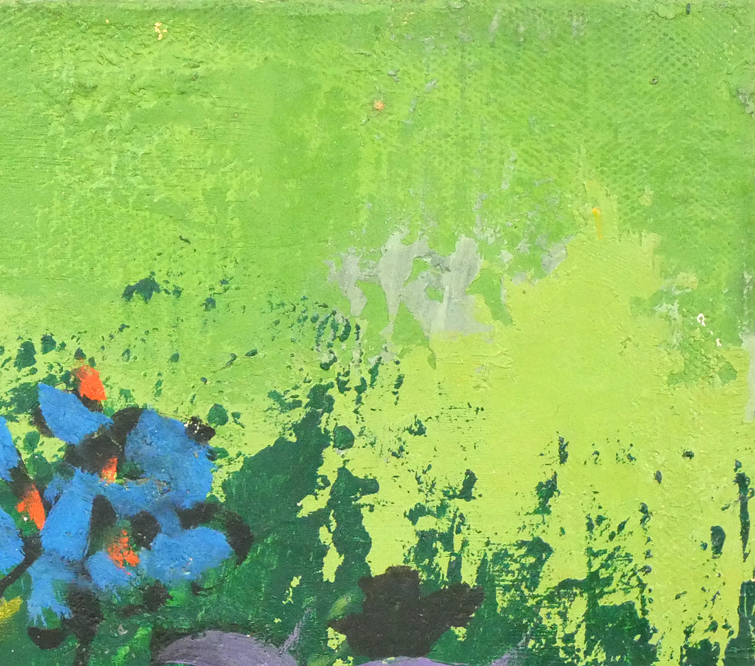 ルシアン　クートー(Lucien　COUTAUD)「野の花」油絵・仏F0号　拡大画像2