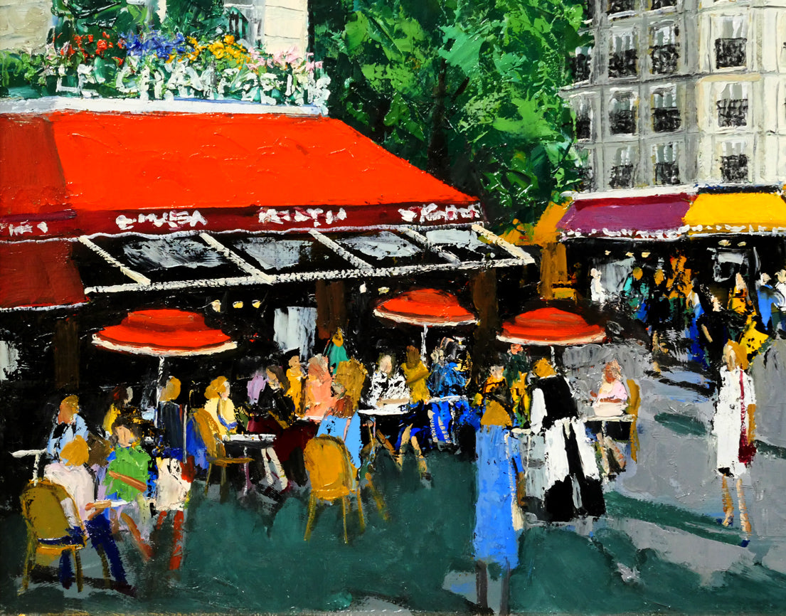 斉藤要「パリの街」油絵・F6号　拡大画像3