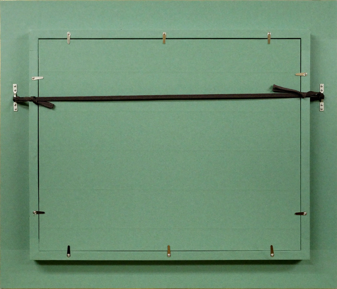 斉藤要「パリの街」油絵・F6号　額縁裏側画像