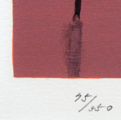 斎藤真一「朝の光」リトグラフ　限定番号（ed,75/350）