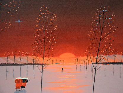 斎藤真一「朝の光」リトグラフ　拡大画像7