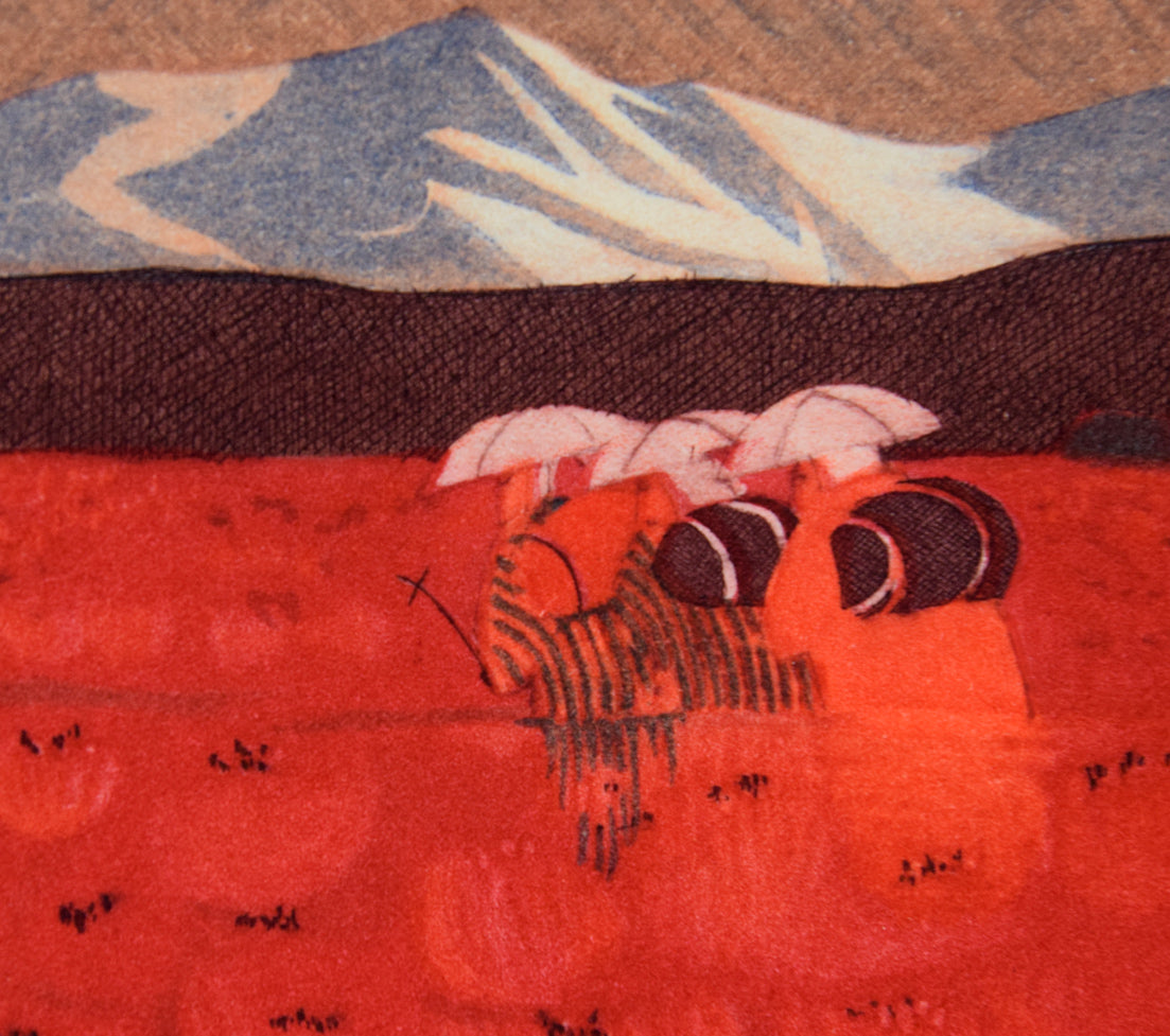 斎藤真一「虞美人草」銅版画　拡大画像8