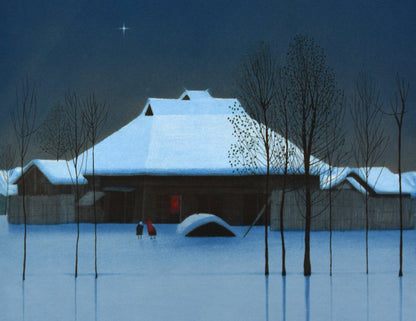 斎藤真一「星（「雪国」三部作）」銅版画　拡大画像2