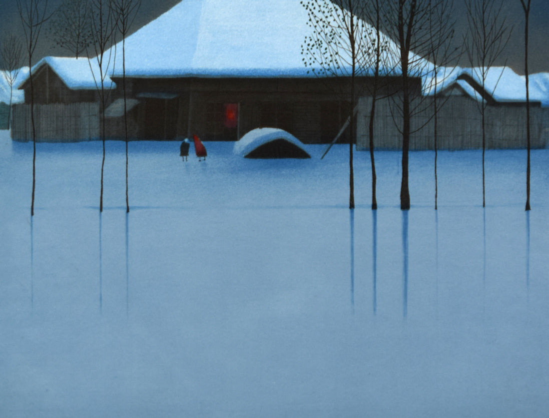 斎藤真一「星（「雪国」三部作）」銅版画　拡大画像3