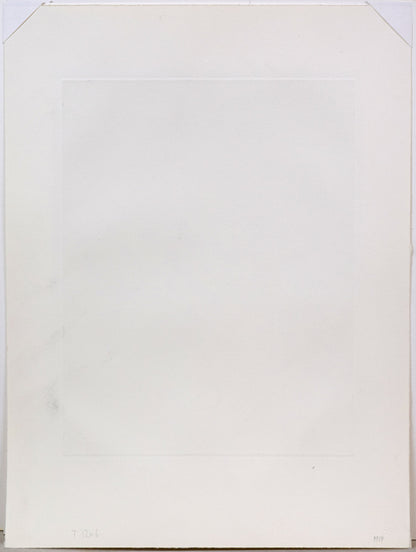 斎藤真一「筒石の女」銅版画　作品シート裏側画像