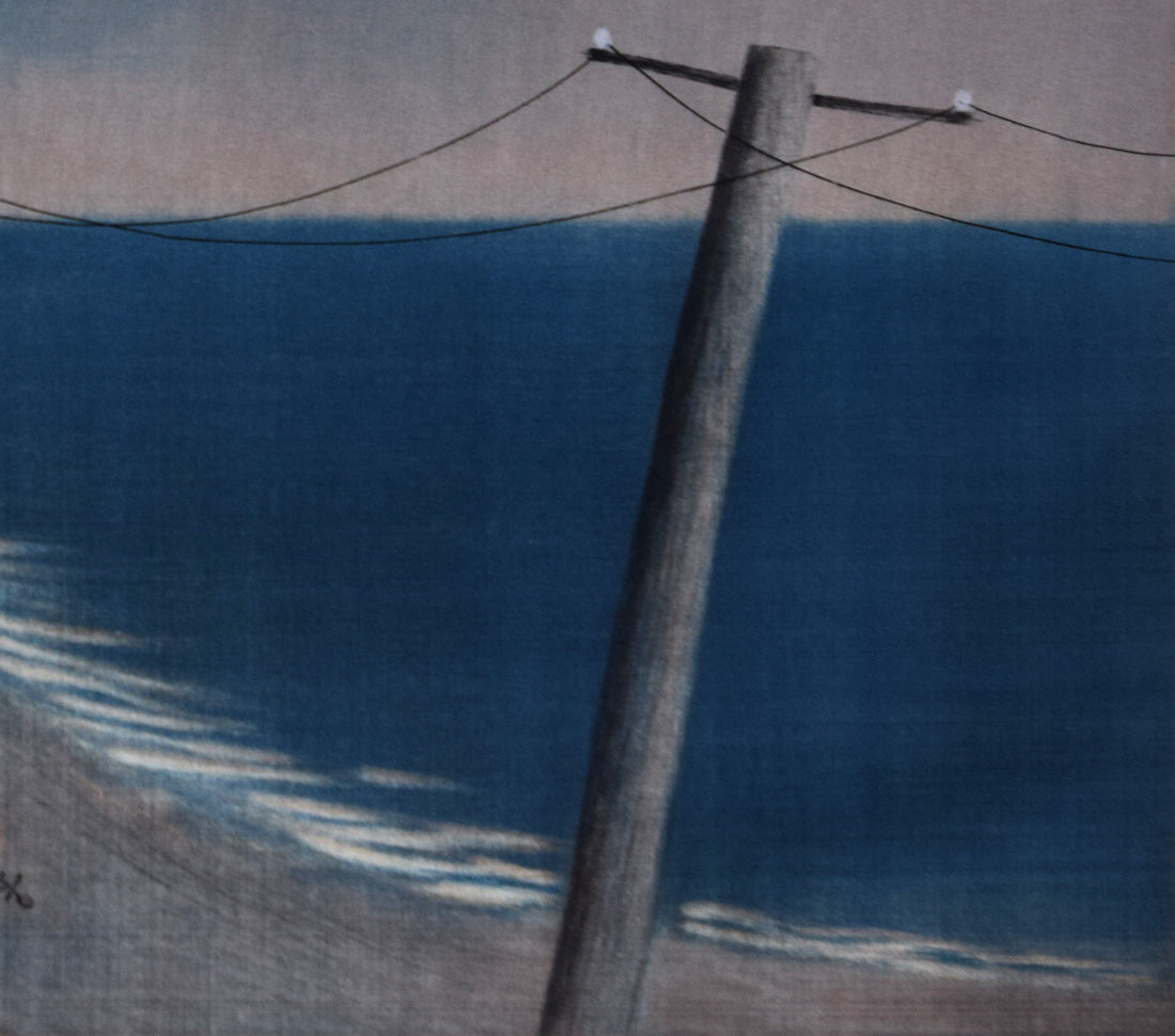 斎藤真一「バイオリン弾き」銅版画　拡大画像4
