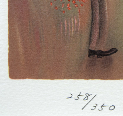 斎藤真一「陽の野」リトグラフ　限定番号（ed,258/350）