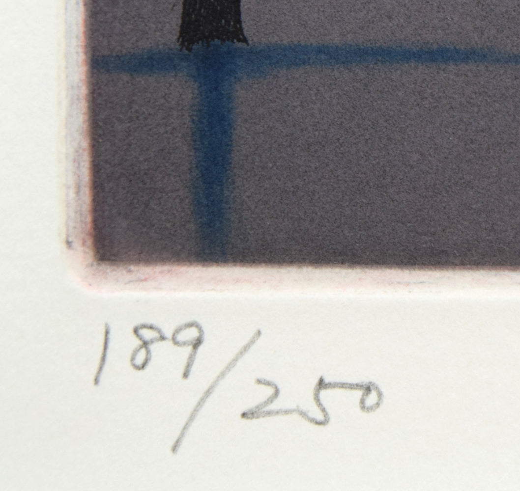 斎藤真一「陽（「雪国」三部作）」銅版画　限定番号（ed,189/250）