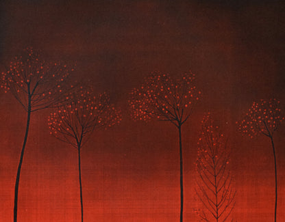 斎藤真一「陽（「雪国」三部作）」銅版画　拡大画像1