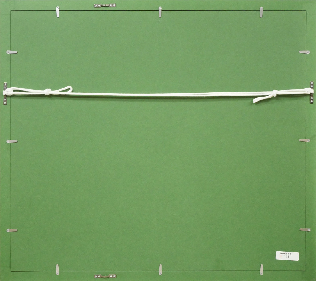 酒井芳元「北海道庁」水彩画・10号　額縁裏側画像