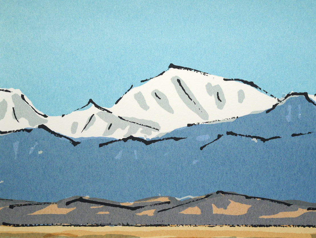 坂本直行「秋の日高連峰」シルクスクリーン版画 絵画買取・販売の小竹美術