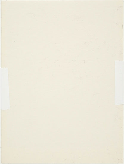 坂本直行「ばんけい草」黒コンテ画（17.5×12.8cm）　作品裏側画像