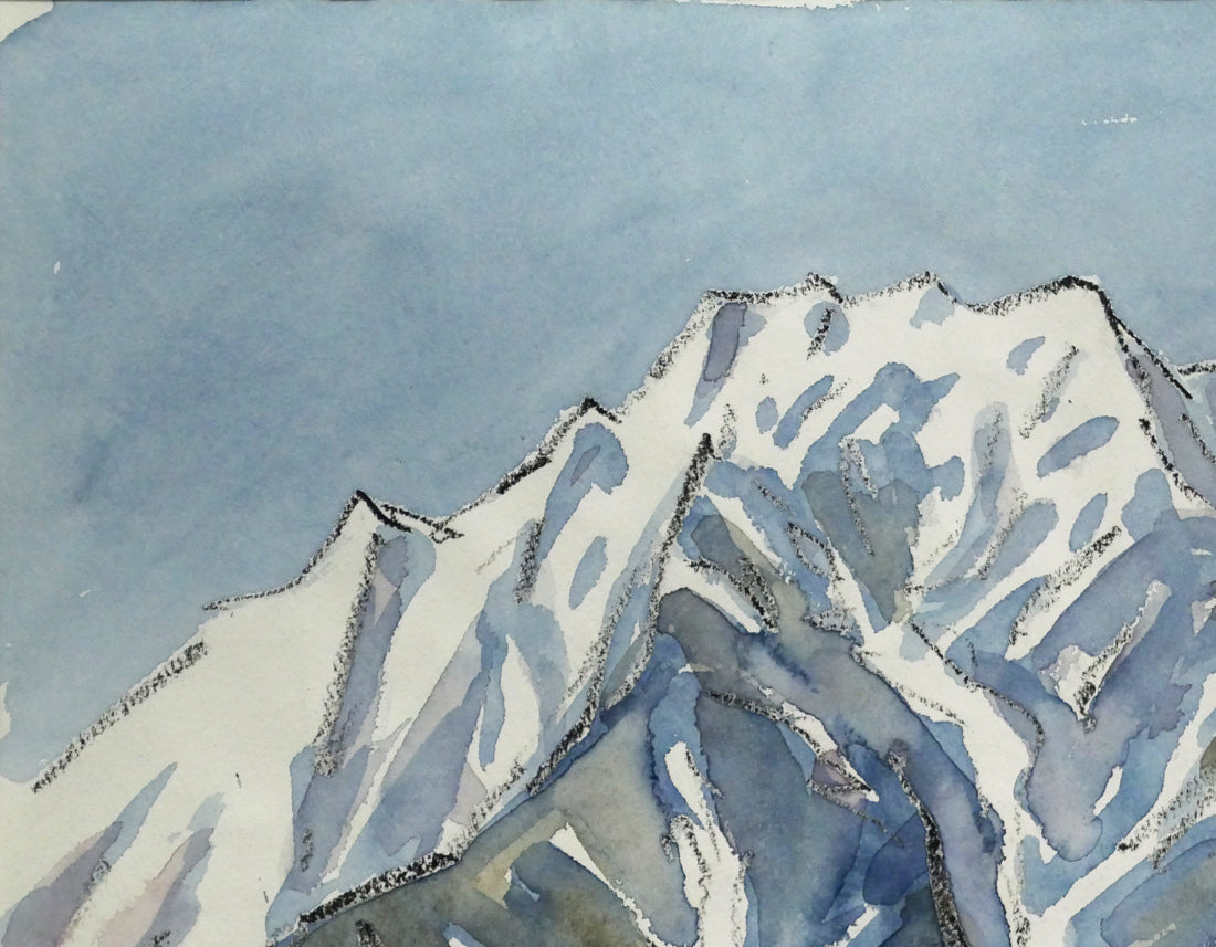 坂本直行「石狩岳(両面作品)」水彩画・6号 絵画買取・販売の小竹美術 坂本直行「石狩岳(両面作品)」水彩画・6号 絵画買取・販売の小竹美術