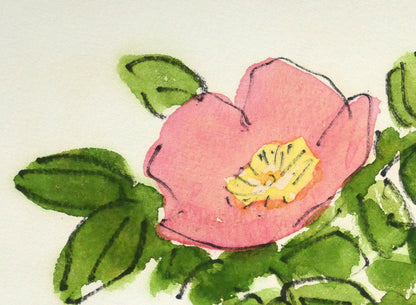 坂本直行「はまなし」水彩画・SM　拡大画像1