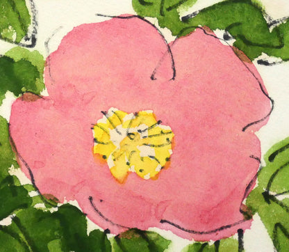 坂本直行「はまなし」水彩画・SM　拡大画像5