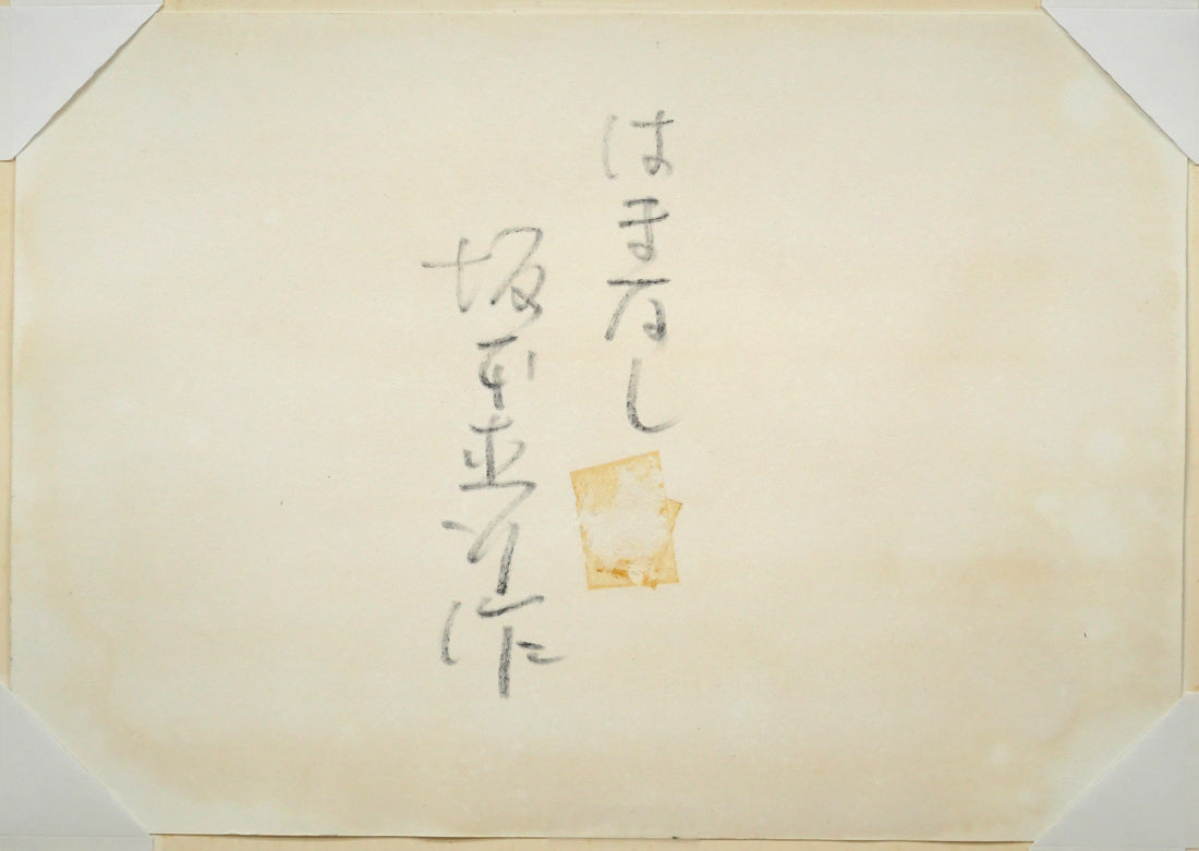 坂本直行「はまなし」水彩画・SM　作品裏側画像