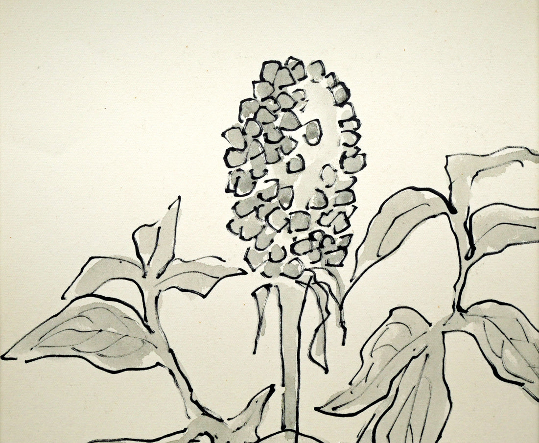 坂本直行「蛇のたいまつ」水彩画・3号　拡大画像1