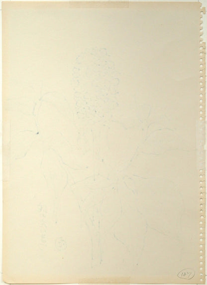 坂本直行「蛇のたいまつ」水彩画・3号　作品裏側画像