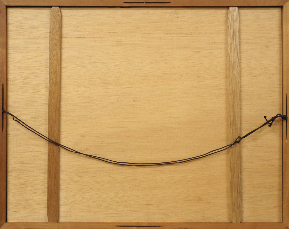 坂本直行「こくわ」水彩画・3号　額縁裏側画像