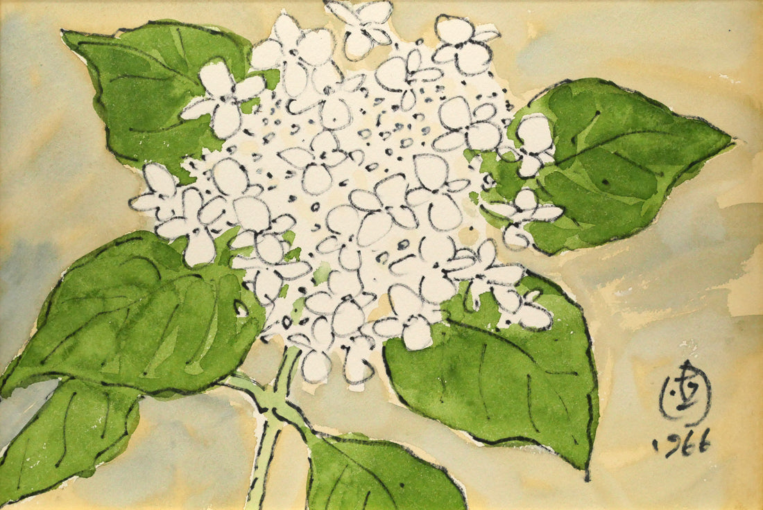 坂本直行「さびた」水彩画・SM　作品全体画像