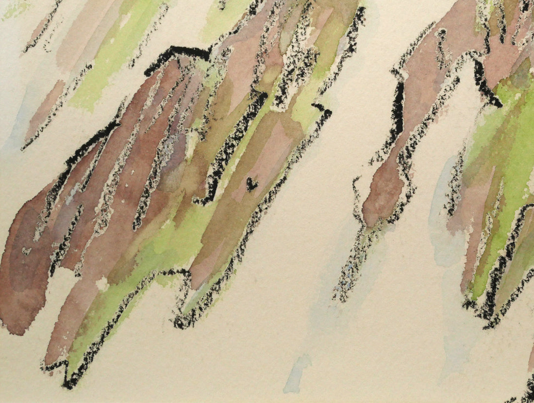 坂本直行「十勝岳」水彩画・3号小　拡大画像3