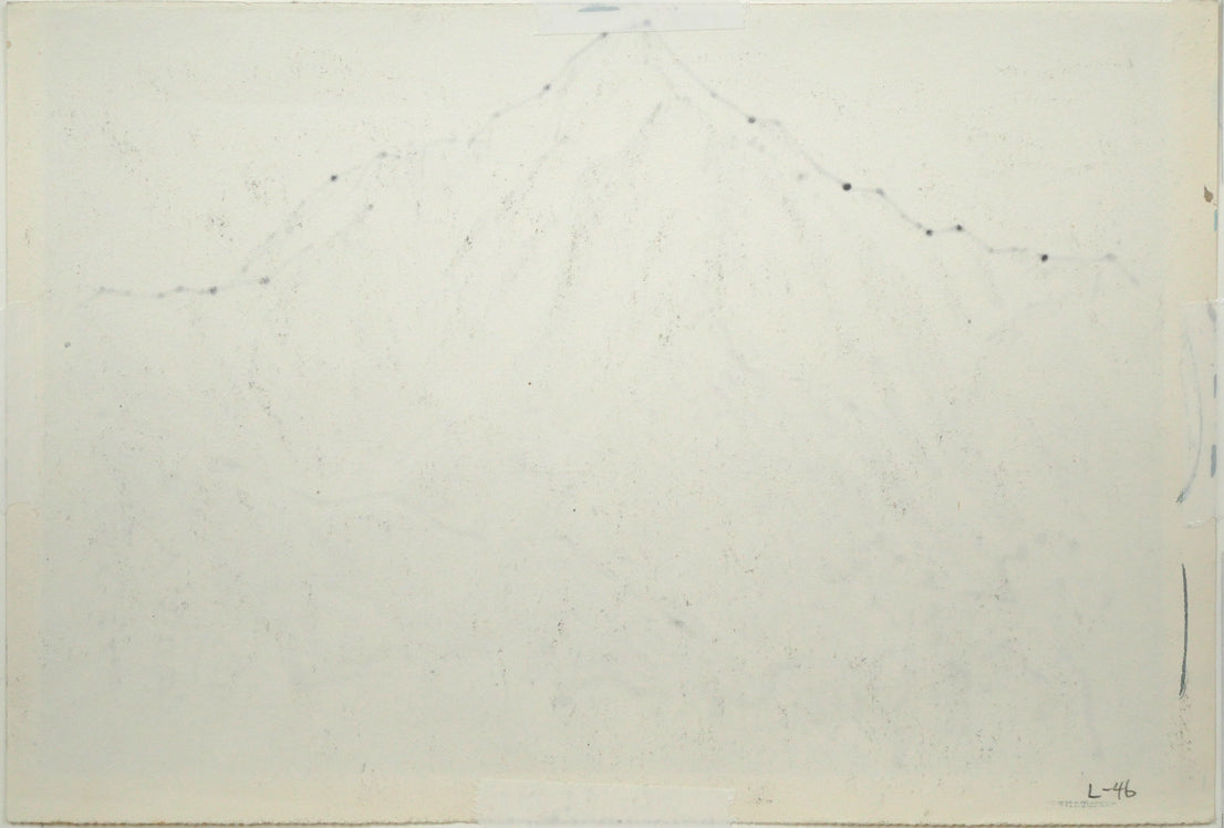 坂本直行「頭殿山より大朝日岳」水彩画（16.5×24cm） 絵画買取