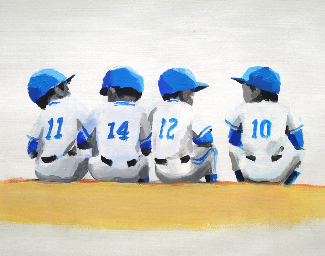 櫻井幸雄「出番のないベンチシリーズ」油絵・F8号　拡大画像4