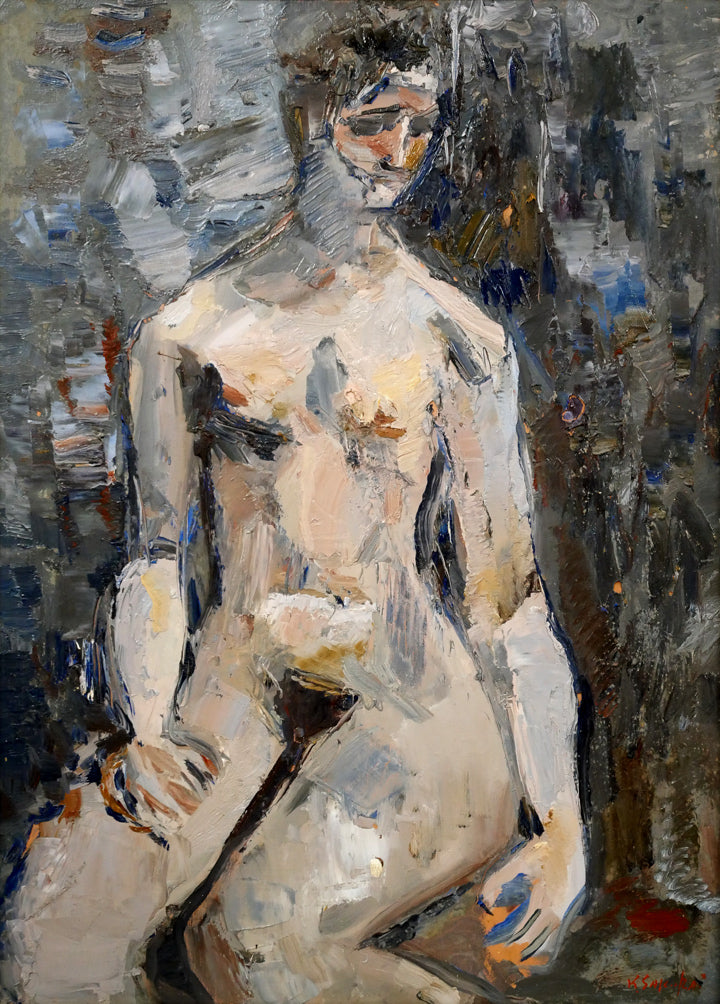 桜井慶治「裸婦」油絵・P20号　作品全体画像