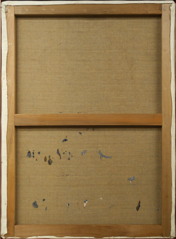 桜井慶治「裸婦」油絵・P20号　キャンバス裏側画像