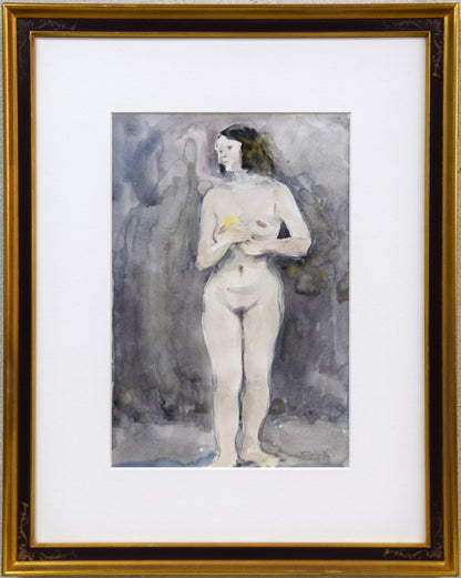 桜井慶治「裸婦」水彩画・5号