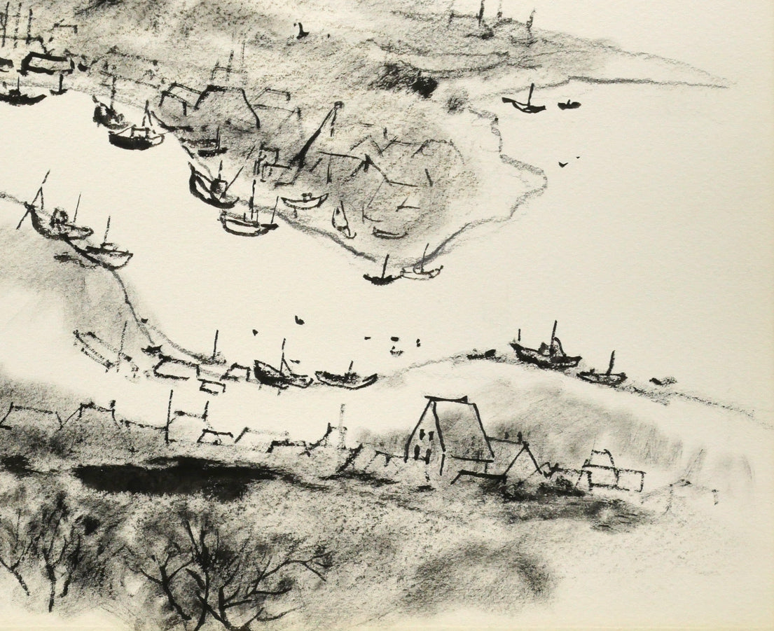 佐々木栄松「琵琶瀬（北海道厚岸郡浜中町）」コンテ・8号　拡大画像4