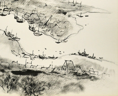 佐々木栄松「琵琶瀬（北海道厚岸郡浜中町）」コンテ・8号　拡大画像4