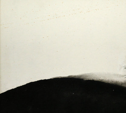 佐々木栄松「不凍沼（釧路湿原）」水彩画・色紙　拡大画像1