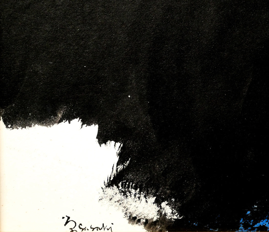 佐々木栄松「不凍沼（釧路湿原）」水彩画・色紙　拡大画像3