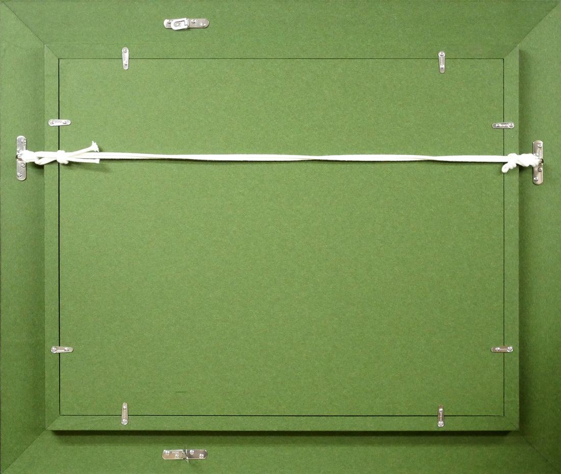 佐々木栄松「釧路湿原（緑）」油絵・F6号　額縁裏側画像