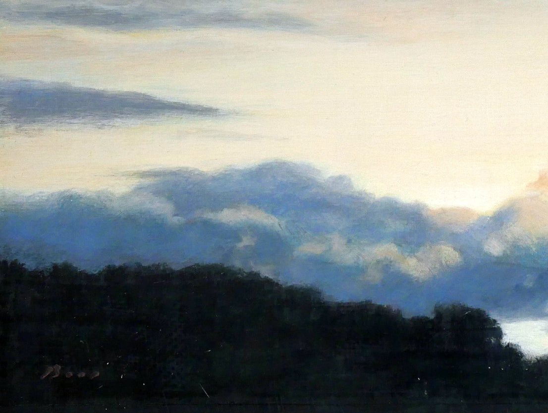佐々木敏光「夕空」油絵・SM　拡大画像3